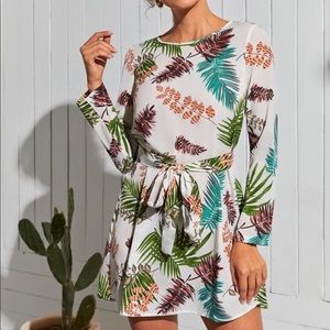 Tropical Belted Dress